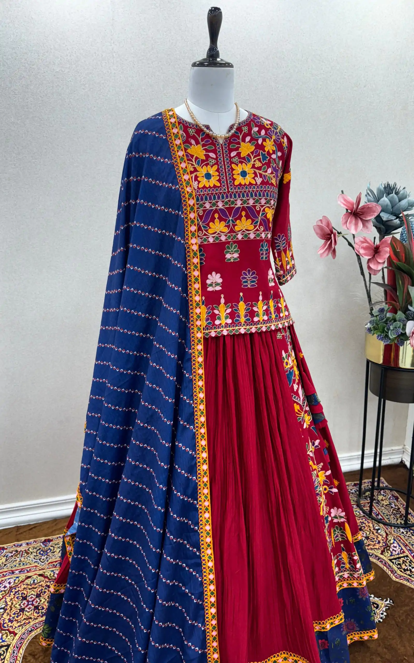 AD 169 Red Color Rayon Embroidery Sequence Lehenga Choli Wedding, Party, Events Etc. Expected Delivery 4-6 Working Days 3049/- | Creative Lehenga, Designer Lehenga, Embroidered Lehenga, Lehenga, Party Wear Lehenga