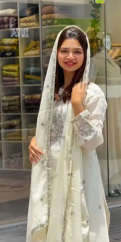 SSR 473 White Color Georgette Embroidery Sequence Salwar Suit Wedding, Party, Festive, Events Expected Delivery 4-6 Working Days @ 2099/- Only | Casual Suits, Creative suits, Designer Suits, Party Wear Suits, Salwar suit, Straight Suits