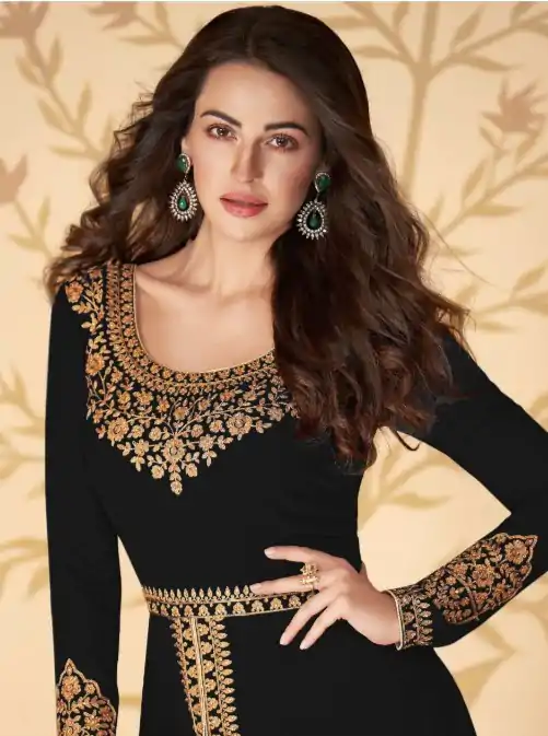 FC ASHIRWAD 7216 Black Color Georgette Embroidery Sharara Suit Wedding, Party, Festive Expected Delivery 4-6 Working Days @2299/- | Jump Suits, Casual Suits, Creative suits, Designer Suits, Palazzo Suits, Party Wear Suits, Patiala Suits, Salwar suit, Straight Suits