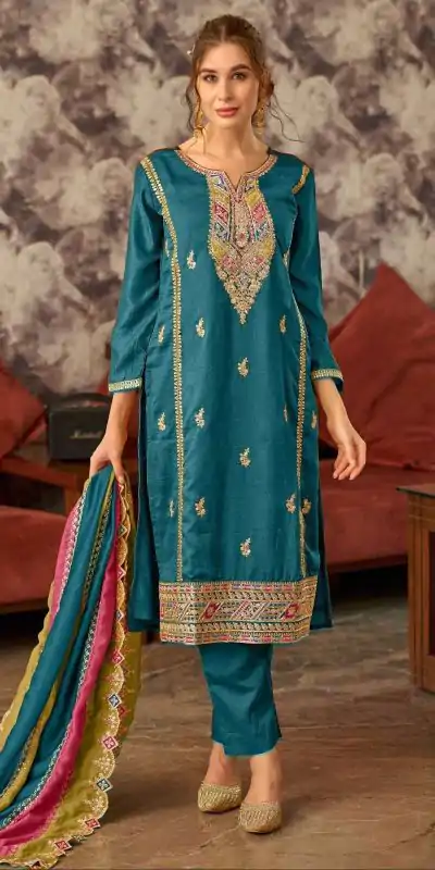 FC Pakistani 1086 Blue Color Vichitra Embroidery Codding Sequence Salwar Suit Wedding, Party, Festive events, Expected Delivery  4-6 Working Days @2399 | Casual Suits, Creative suits, Designer Suits, Palazzo Suits, Party Wear Suits, Patiala Suits, Salwar suit, Straight Suits