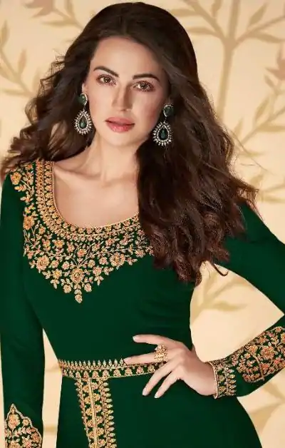 FC ASHIRWAD 7216 Green Color Georgette Embroidery Sharara Suit Wedding, Party, Festive Expected Delivery 4-6 Working Days @2299/- | Jump Suits, Casual Suits, Creative suits, Designer Suits, Palazzo Suits, Party Wear Suits, Patiala Suits, Salwar suit, Straight Suits