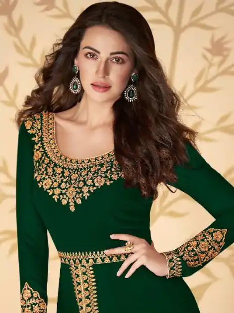FC ASHIRWAD 7216 Green Color Georgette Embroidery Sharara Suit Wedding, Party, Festive Expected Delivery 4-6 Working Days  @2299/- | Jump Suits, Casual Suits, Creative suits, Designer Suits, Palazzo Suits, Party Wear Suits, Patiala Suits, Salwar suit, Straight Suits