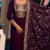 SRK 5178 Purple Color Chinnon Silk Embroidery Sequence Salwar Suit Wedding, Party, Festive, Events Expected Delivery 4-6 Working Days @ 2099/- | Jump Suits, Casual Suits, Creative suits, Designer Suits, Palazzo Suits, Party Wear Suits, Patiala Suits, Salwar suit, Straight Suits