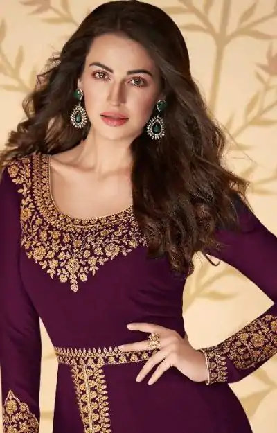 FC ASHIRWAD 7216 Purple Color Georgette Embroidery Sharara Suit Wedding, Party, Festive Expected Delivery 4-6 Working Days @2299/- | Jump Suits, Casual Suits, Creative suits, Designer Suits, Palazzo Suits, Party Wear Suits, Patiala Suits, Salwar suit, Straight Suits