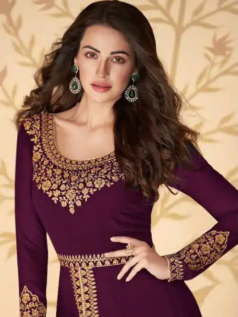 FC ASHIRWAD 7216 Purple Color Georgette Embroidery Sharara Suit Wedding, Party, Festive Expected Delivery 4-6 Working Days  @2299/- | Jump Suits, Casual Suits, Creative suits, Designer Suits, Palazzo Suits, Party Wear Suits, Patiala Suits, Salwar suit, Straight Suits