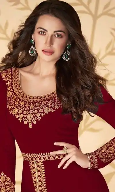 FC ASHIRWAD 7216 Red Color Georgette Embroidery Sharara Suit Wedding, Party, Festive Expected Delivery 4-6 Working Days @2299/- | Jump Suits, Casual Suits, Creative suits, Designer Suits, Palazzo Suits, Party Wear Suits, Patiala Suits, Salwar suit, Straight Suits