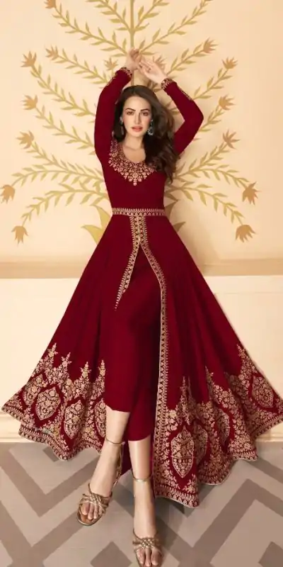FC ASHIRWAD 7216 Red Color Georgette Embroidery Sharara Suit Wedding, Party, Festive Expected Delivery 4-6 Working Days  @2299/- | Jump Suits, Casual Suits, Creative suits, Designer Suits, Palazzo Suits, Party Wear Suits, Patiala Suits, Salwar suit, Straight Suits
