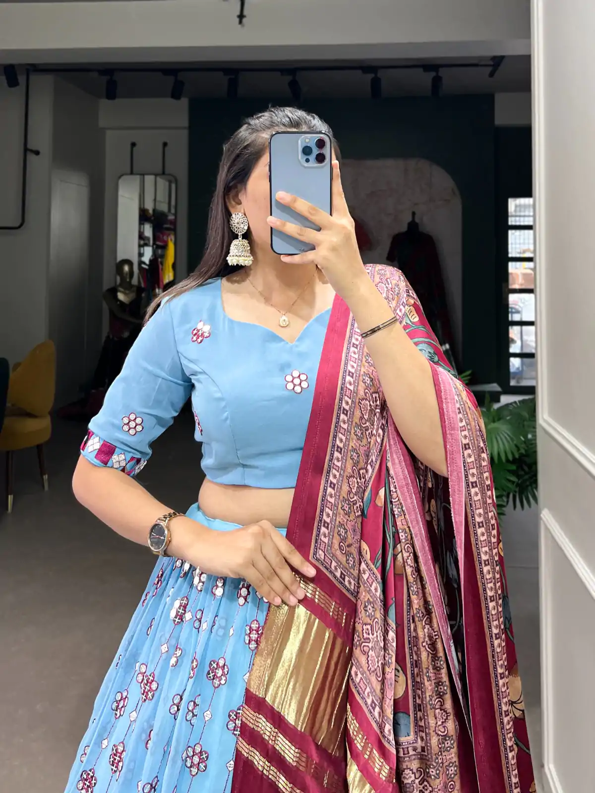 LNB 1733 Sky Blue Color Georgette Sequins Embroidery Lehenga Choli Festive Party Wedding, Events etc. Delivery 4-6 Working Days @4799/- | Creative Lehenga, Designer Lehenga, Embroidered Lehenga, Lehenga, Party Wear Lehenga