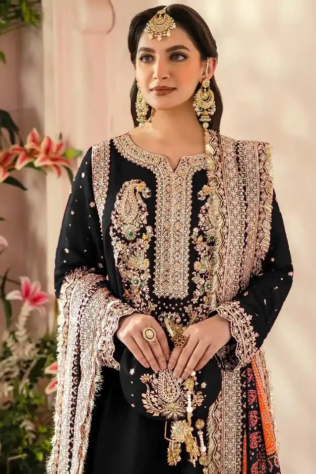FC MARIA-A 1074 Black Color Georgette Embroidery Work Salwar Suit Wedding, Party, Festive events, Expected Delivery  4-6 Working Days @2149 | Casual Suits, Creative suits, Designer Suits, Palazzo Suits, Party Wear Suits, Patiala Suits, Salwar suit, Straight Suits