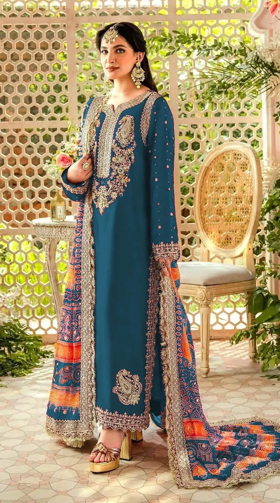 FC MARIA-A 1074 Blue Color Georgette Embroidery Work Salwar Suit Wedding, Party, Festive events, Expected Delivery  4-6 Working Days @2149 | Casual Suits, Creative suits, Designer Suits, Palazzo Suits, Party Wear Suits, Patiala Suits, Salwar suit, Straight Suits
