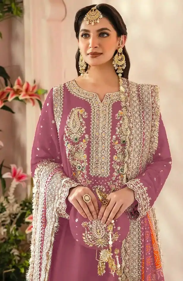 FC MARIA-A 1074 Pink Color Georgette Embroidery Work Salwar Suit Wedding, Party, Festive events, Expected Delivery  4-6 Working Days @2149 | Casual Suits, Creative suits, Designer Suits, Palazzo Suits, Party Wear Suits, Patiala Suits, Salwar suit, Straight Suits