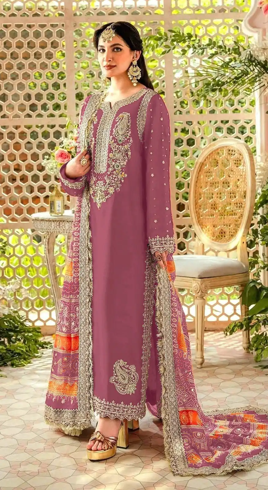 FC MARIA-A 1074 Pink Color Georgette Embroidery Work Salwar Suit Wedding, Party, Festive events, Expected Delivery  4-6 Working Days @2149 | Casual Suits, Creative suits, Designer Suits, Palazzo Suits, Party Wear Suits, Patiala Suits, Salwar suit, Straight Suits