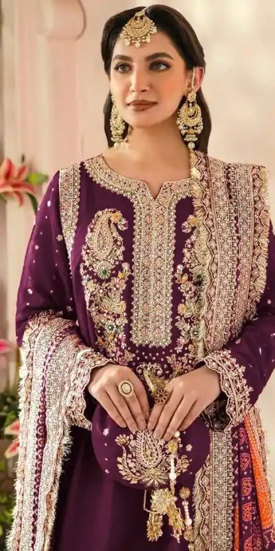 FC MARIA-A 1074 Purple Color Georgette Embroidery Work Salwar Suit Wedding, Party, Festive events, Expected Delivery  4-6 Working Days @2149 | Casual Suits, Creative suits, Designer Suits, Palazzo Suits, Party Wear Suits, Patiala Suits, Salwar suit, Straight Suits