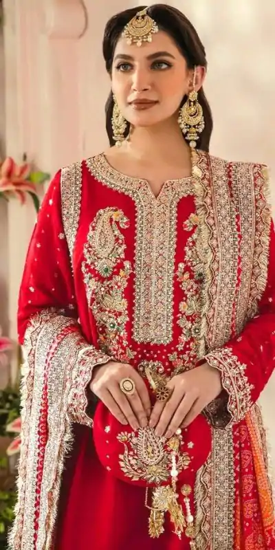 FC MARIA-A 1074 Red Color Georgette Embroidery Work Salwar Suit Wedding, Party, Festive events, Expected Delivery 4-6 Working Days @2149 | Casual Suits, Creative suits, Designer Suits, Palazzo Suits, Party Wear Suits, Patiala Suits, Salwar suit, Straight Suits