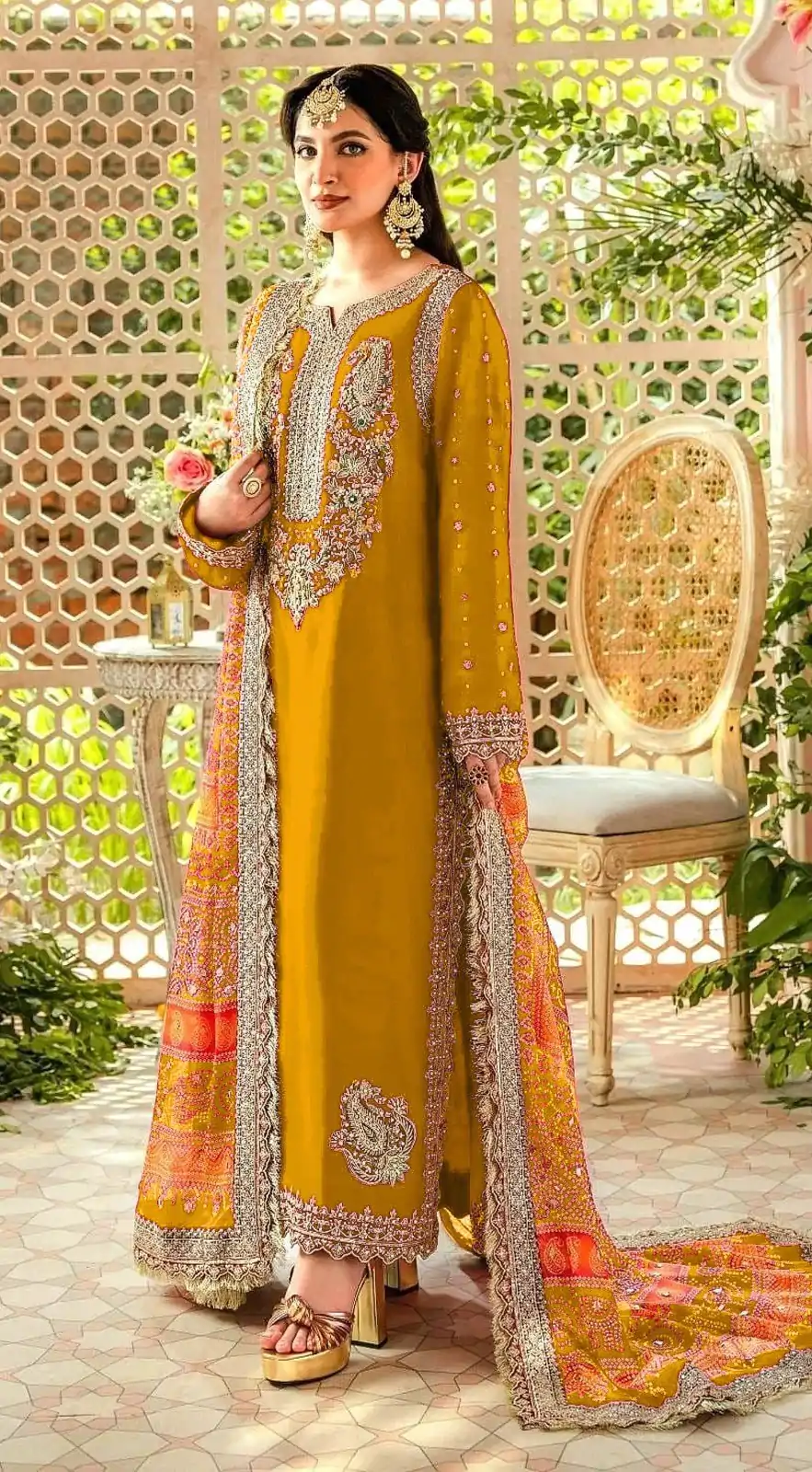 FC MARIA-A 1074 Yellow Color Georgette Embroidery Work Salwar Suit Wedding, Party, Festive events, Expected Delivery  4-6 Working Days @2149 | Casual Suits, Creative suits, Designer Suits, Palazzo Suits, Party Wear Suits, Patiala Suits, Salwar suit, Straight Suits