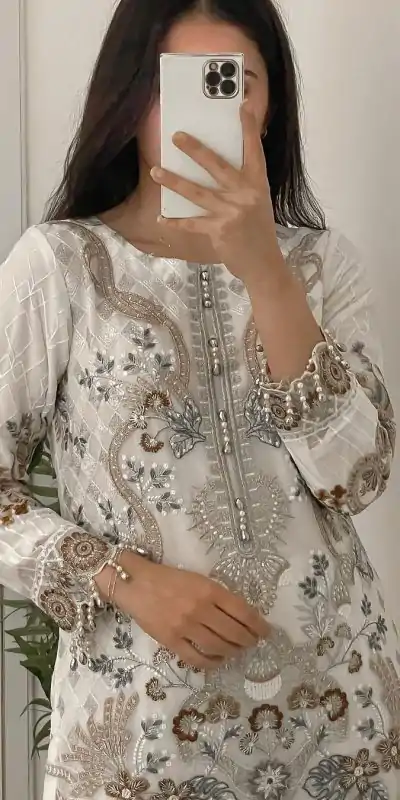BE 258 White Color Georgette Sequence Embroidery Salwar Suit Wedding, Party, Festive events, etc. Expected Delivery 4-6 Working Days @2399/- | Casual Suits, Creative suits, Designer Suits, Palazzo Suits, Party Wear Suits, Patiala Suits, Salwar suit, Straight Suits