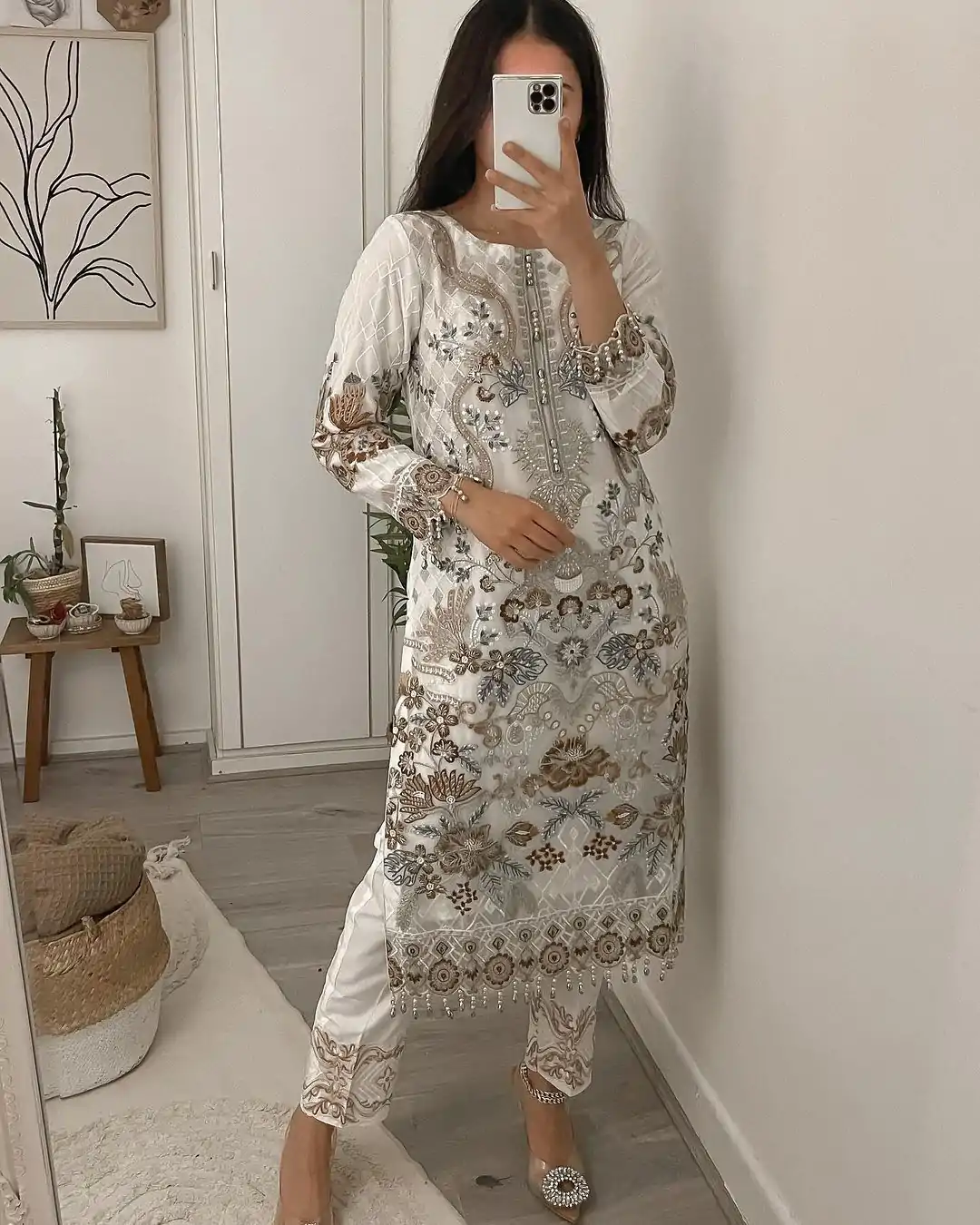 BE 258 White Color Georgette Sequence Embroidery Salwar Suit Wedding, Party, Festive events, etc.  Expected Delivery  4-6 Working Days @2399/- | Casual Suits, Creative suits, Designer Suits, Palazzo Suits, Party Wear Suits, Patiala Suits, Salwar suit, Straight Suits