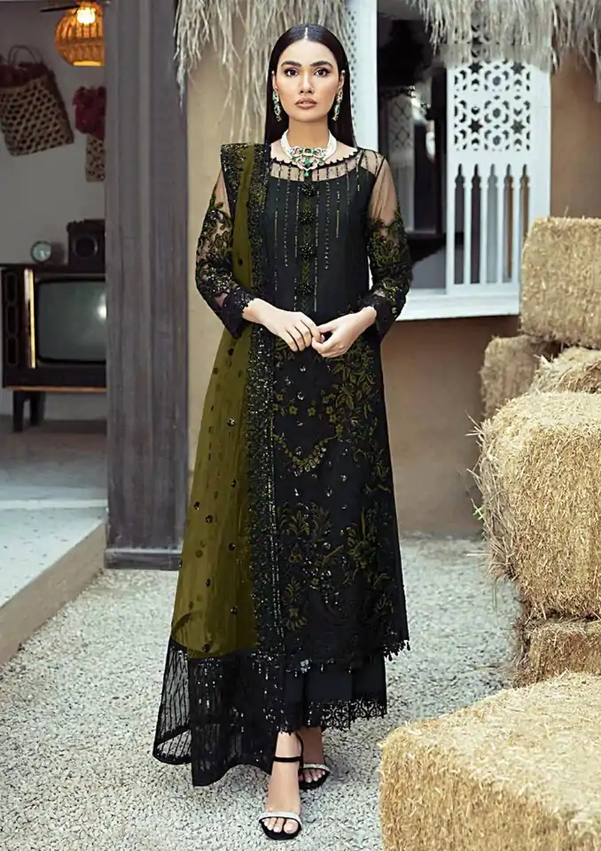 FC MARIA.A 1100 Black Color Georgette Embroidery Work Salwar Suit Wedding, Party, Festive events, Expected Delivery  4-6 Working Days @2049 | Casual Suits, Creative suits, Designer Suits, Palazzo Suits, Party Wear Suits, Patiala Suits, Salwar suit, Straight Suits