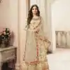 FC L.t 5404 Cream Color Jacquard Silk Georgette Diamond Sharara Suit Wedding, Party, Festive Expected Delivery 4-6 Working Days  @2999/- | Jump Suits, Casual Suits, Creative suits, Designer Suits, Palazzo Suits, Party Wear Suits, Patiala Suits, Salwar suit, Straight Suits