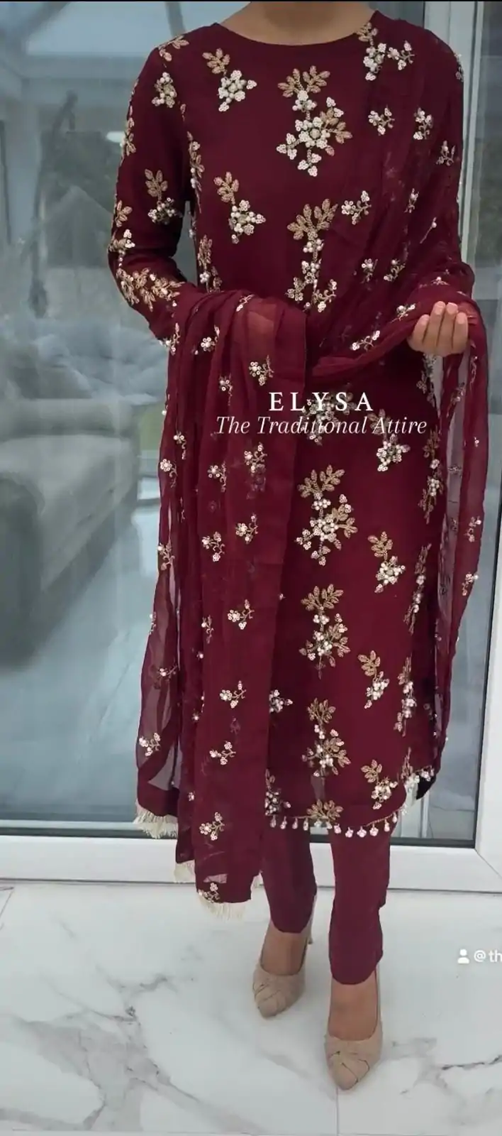 VLM 209 Maroon Color Georgette Embroidery Sequence Salwar Suit Wedding, Party, Festive, Events Expected Delivery 4-6 Working Days @ 1999/- Only | Casual Suits, Creative suits, Designer Suits, Party Wear Suits, Salwar suit, Straight Suits