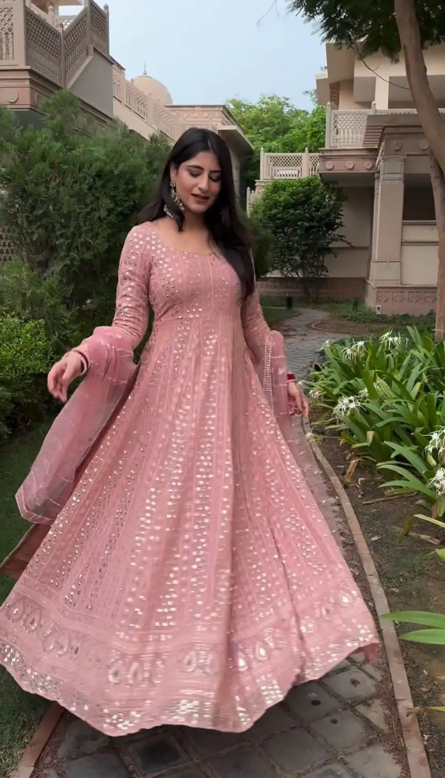 VLM 207 Pink Color Georgette Embroidery Sequence Salwar Suit Wedding, Party, Festive, Events Expected Delivery 4-6 Working Days @ 2449/- Only | Casual Suits, Creative suits, Designer Suits, Party Wear Suits, Salwar suit, Straight Suits