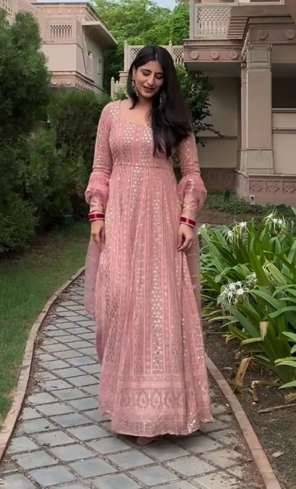 VLM 207 Pink Color Georgette Embroidery Sequence Salwar Suit Wedding, Party, Festive, Events Expected Delivery 4-6 Working Days @ 2449/- Only | Casual Suits, Creative suits, Designer Suits, Party Wear Suits, Salwar suit, Straight Suits