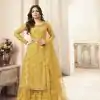 FC L.t 5405 Yellow Color Jacquard Silk Georgette Diamond Sharara Suit Wedding, Party, Festive Expected Delivery 4-6 Working Days  @2999/- | Jump Suits, Casual Suits, Creative suits, Designer Suits, Palazzo Suits, Party Wear Suits, Patiala Suits, Salwar suit, Straight Suits