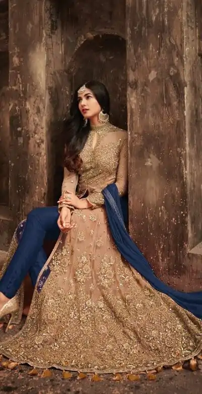 FC Maisha 5704 Golden & Blue Color Vaishnavi Net Embroidery Salwar Suit Wedding, Party, Festive events, Expected Delivery 4-6 Working Days @2199 | Casual Suits, Creative suits, Designer Suits, Palazzo Suits, Party Wear Suits, Patiala Suits, Salwar suit, Straight Suits