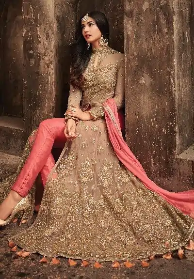 FC Maisha 5704 Golden & Pink Color Heavy Net Embroidery Salwar Suit Wedding, Party, Festive events, Expected Delivery 4-6 Working Days @2199 | Casual Suits, Creative suits, Designer Suits, Palazzo Suits, Party Wear Suits, Patiala Suits, Salwar suit, Straight Suits