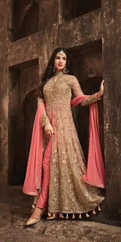 FC Maisha 5704 Golden & Pink Color Heavy Net Embroidery Salwar Suit Wedding, Party, Festive events, Expected Delivery  4-6 Working Days @2199 | Casual Suits, Creative suits, Designer Suits, Palazzo Suits, Party Wear Suits, Patiala Suits, Salwar suit, Straight Suits