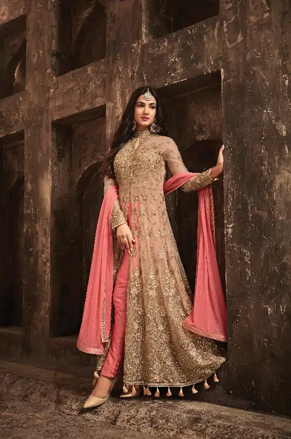 FC Maisha 5704 Golden & Pink Color Heavy Net Embroidery Salwar Suit Wedding, Party, Festive events, Expected Delivery  4-6 Working Days @2199 | Casual Suits, Creative suits, Designer Suits, Palazzo Suits, Party Wear Suits, Patiala Suits, Salwar suit, Straight Suits