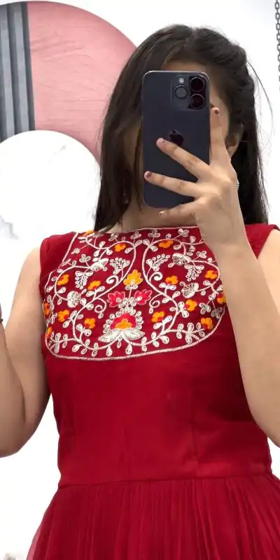 Ram 016 Orange Color Fox Georgette Embroidery Sequence Gown Casual, Wedding, Party, Festive, Events Etc. Expected Delivery 4-6 Working Days @2049/- | Bollywood Gowns, Creative Gowns, Designer Gowns, Gowns, Party Wear Gowns