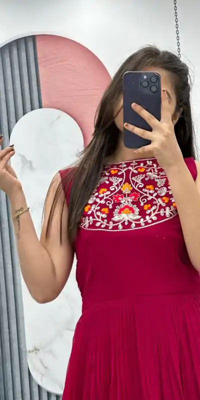 Ram 016 Red Color Fox Georgette Embroidery Sequence Gown Casual, Wedding, Party, Festive, Events Etc. Expected Delivery 4-6 Working Days @2049/- | Bollywood Gowns, Creative Gowns, Designer Gowns, Gowns, Party Wear Gowns