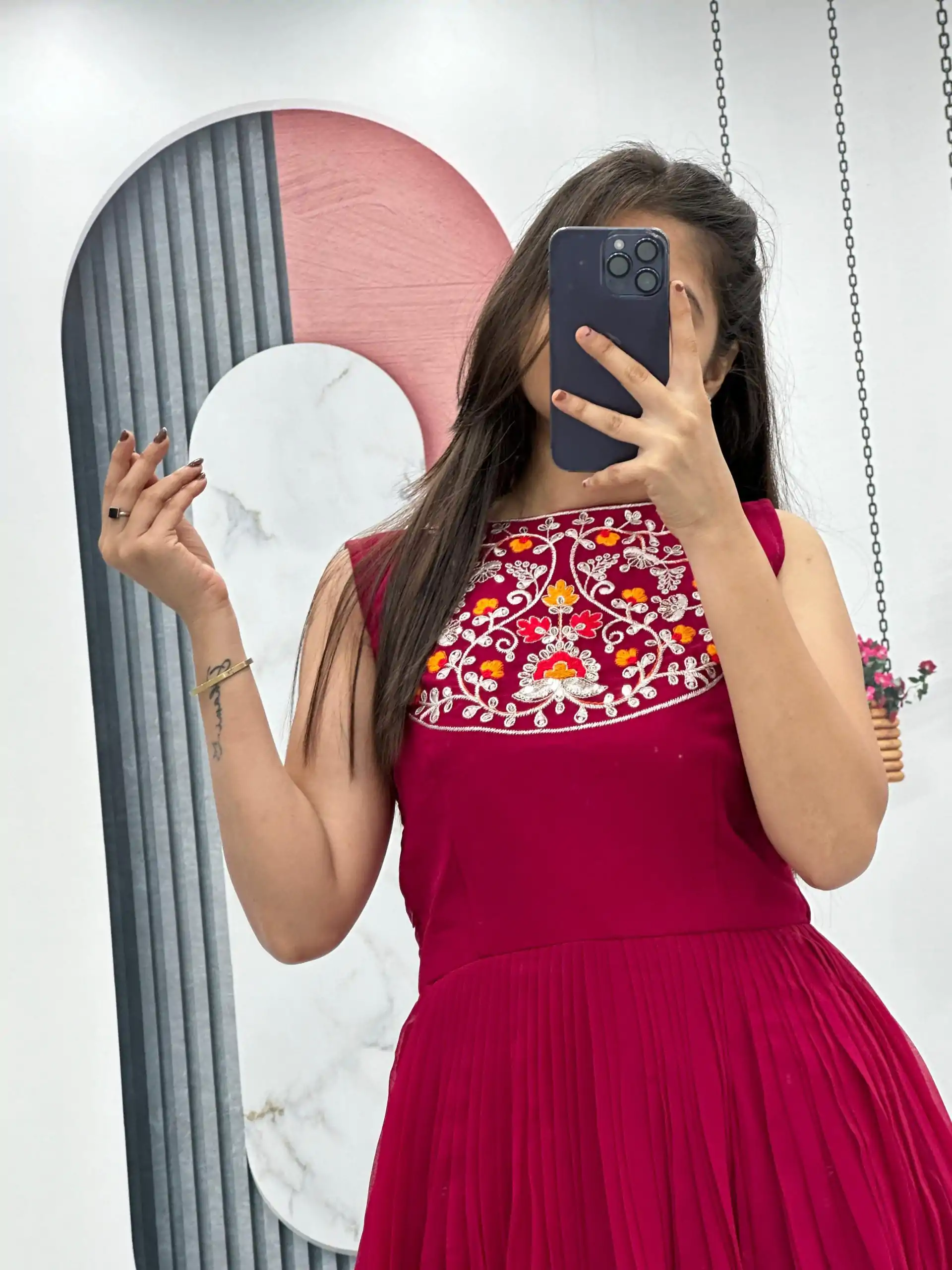 Ram 016 Red Color Fox Georgette Embroidery Sequence Gown Casual, Wedding, Party, Festive, Events Etc. Expected Delivery 4-6 Working Days @2049/- | Bollywood Gowns, Creative Gowns, Designer Gowns, Gowns, Party Wear Gowns