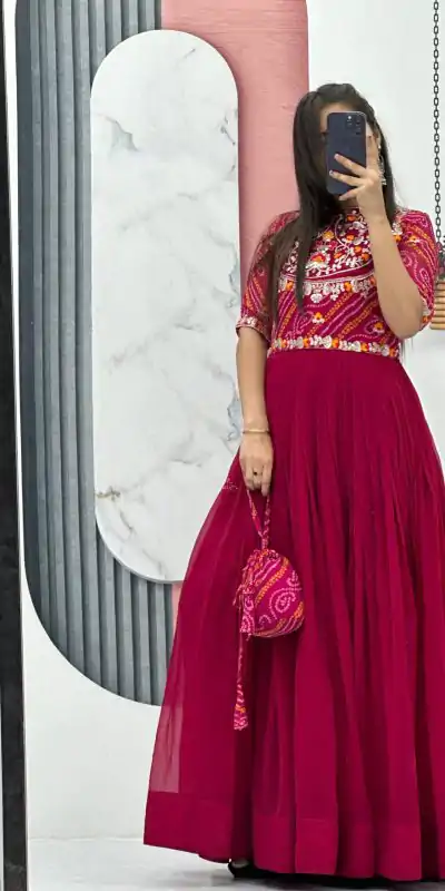 Ram 016 Red Color Fox Georgette Embroidery Sequence Gown Casual, Wedding, Party, Festive, Events Etc. Expected Delivery 4-6 Working Days @2049/- | Bollywood Gowns, Creative Gowns, Designer Gowns, Gowns, Party Wear Gowns