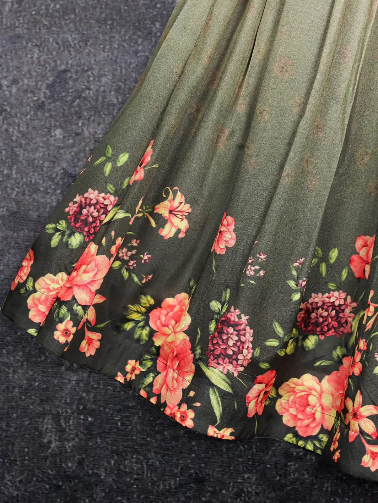 LNB 1018 Green Color Tussar Silk Floral Printed Lehenga Choli  Wedding, Party, Festive, Events Etc. Expected Delivery 4-6 Working Days @1949 | Creative Lehenga, Designer Lehenga, Embroidered Lehenga, Lehenga, Party Wear Lehenga