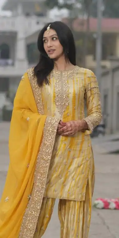 SSR 480 Yellow Color Chinnon Embroidery Sequence Salwar Suit Wedding, Party, Festive, Events Expected Delivery 4-6 Working Days @ 2499/- | Jump Suits, Casual Suits, Creative suits, Designer Suits, Palazzo Suits, Party Wear Suits, Patiala Suits, Salwar suit, Straight Suits
