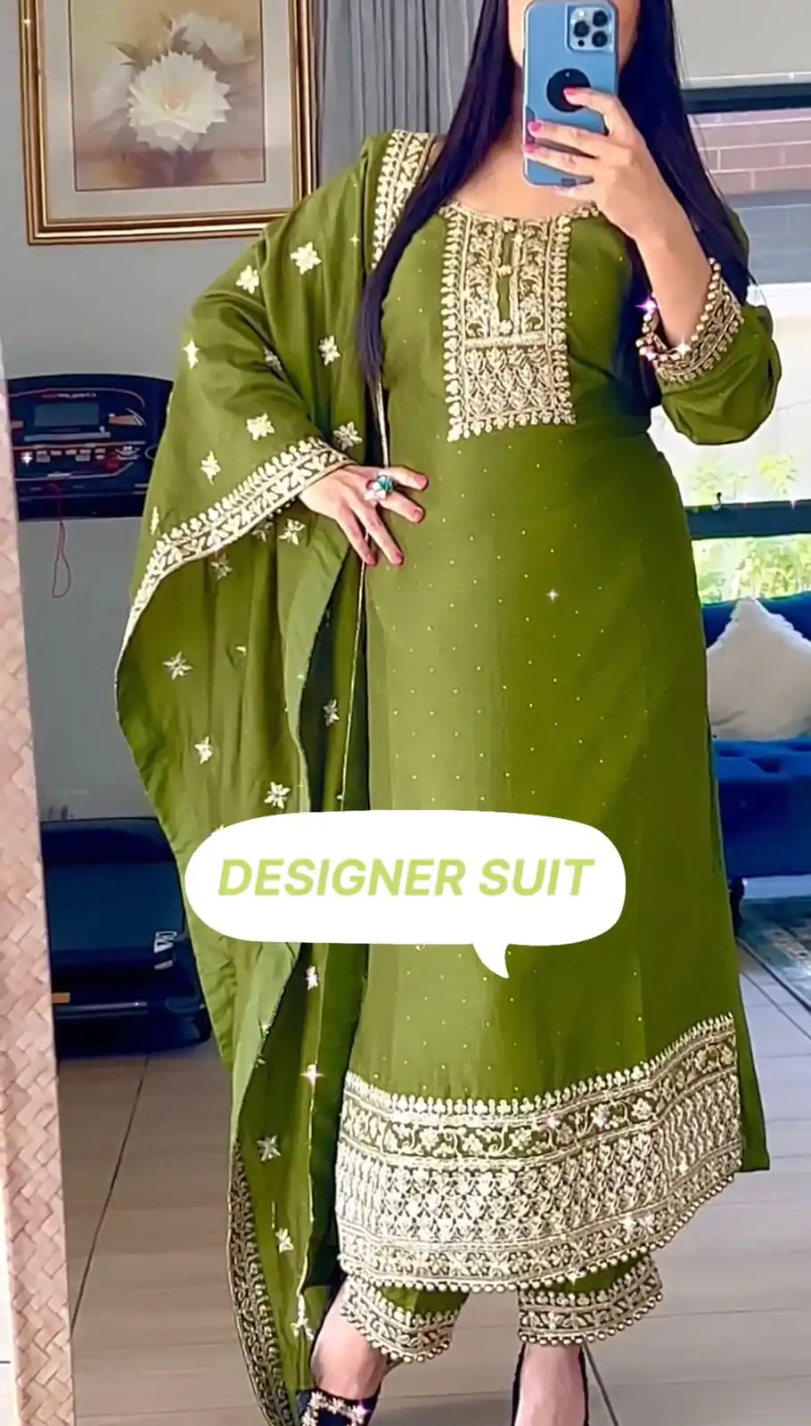 SSR 467 Green Chinnon Silk Embroidery Sequins Sharara Suit Wedding, Party, Festive, Events Etc. Expected Delivery 4-6 Working Days @1999/- | Casual Suits, Creative suits, Designer Suits, Palazzo Suits, Party Wear Suits, Salwar suit, Straight Suits