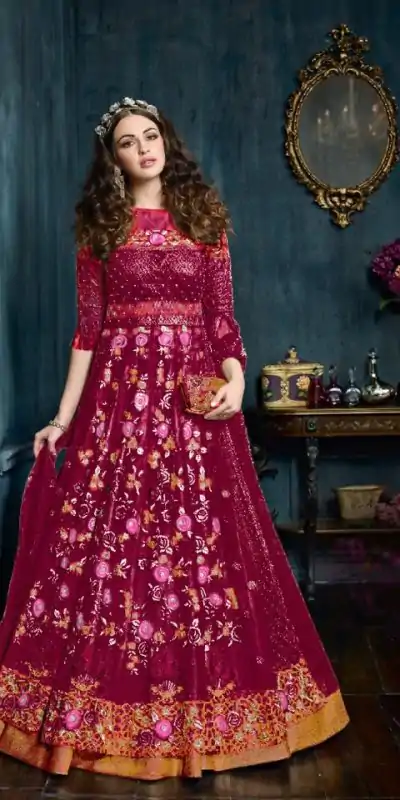 FC Zzoya Z-3 Maroon Color Net With Embroidery Stone Salwar Suit Wedding, Party, Festive events, Expected Delivery  4-6 Working Days @3049 | Casual Suits, Creative suits, Designer Suits, Palazzo Suits, Party Wear Suits, Patiala Suits, Salwar suit, Straight Suits