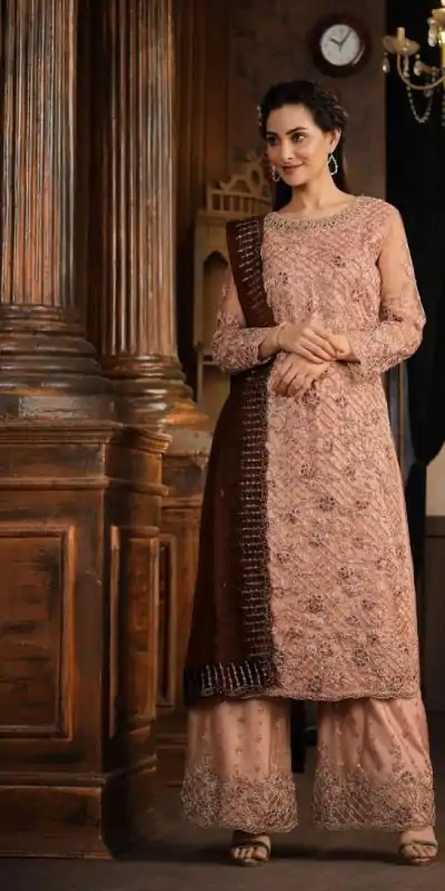 FC Vippul 5394 Onion Color Heavy Net Coding Sequence Embroidery Salwar Suit Wedding, Party, Festive events, Expected Delivery  4-6 Working Days @2849 | Casual Suits, Creative suits, Designer Suits, Palazzo Suits, Party Wear Suits, Patiala Suits, Salwar suit, Straight Suits