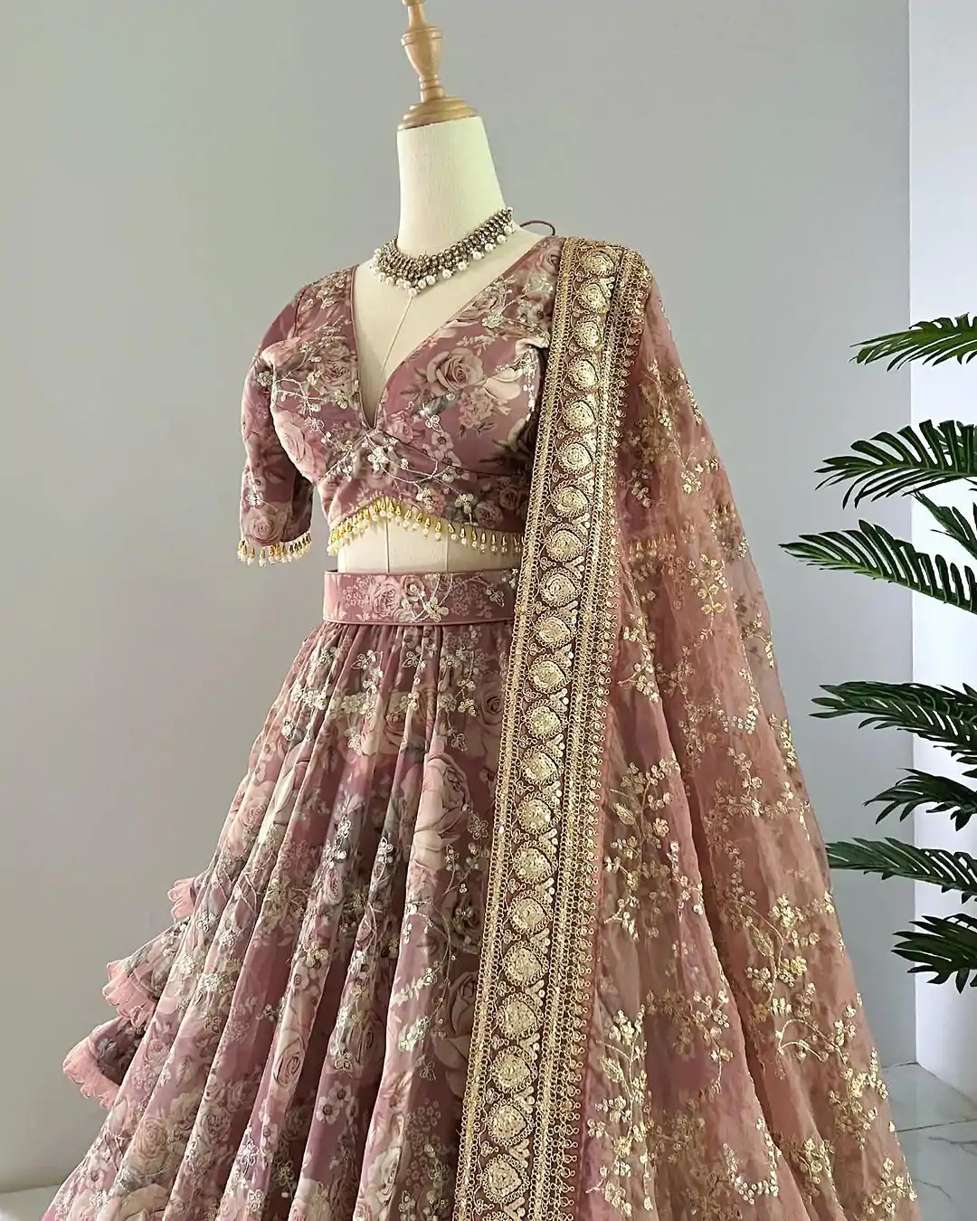 ZSR 3073 Peach Color Chinon Silk Digital Printed Lehenga Choli Wedding, Party, Events Etc. Expected Delivery 4-6 Working Days 2399/- | Creative Lehenga, Designer Lehenga, Embroidered Lehenga, Lehenga, Party Wear Lehenga