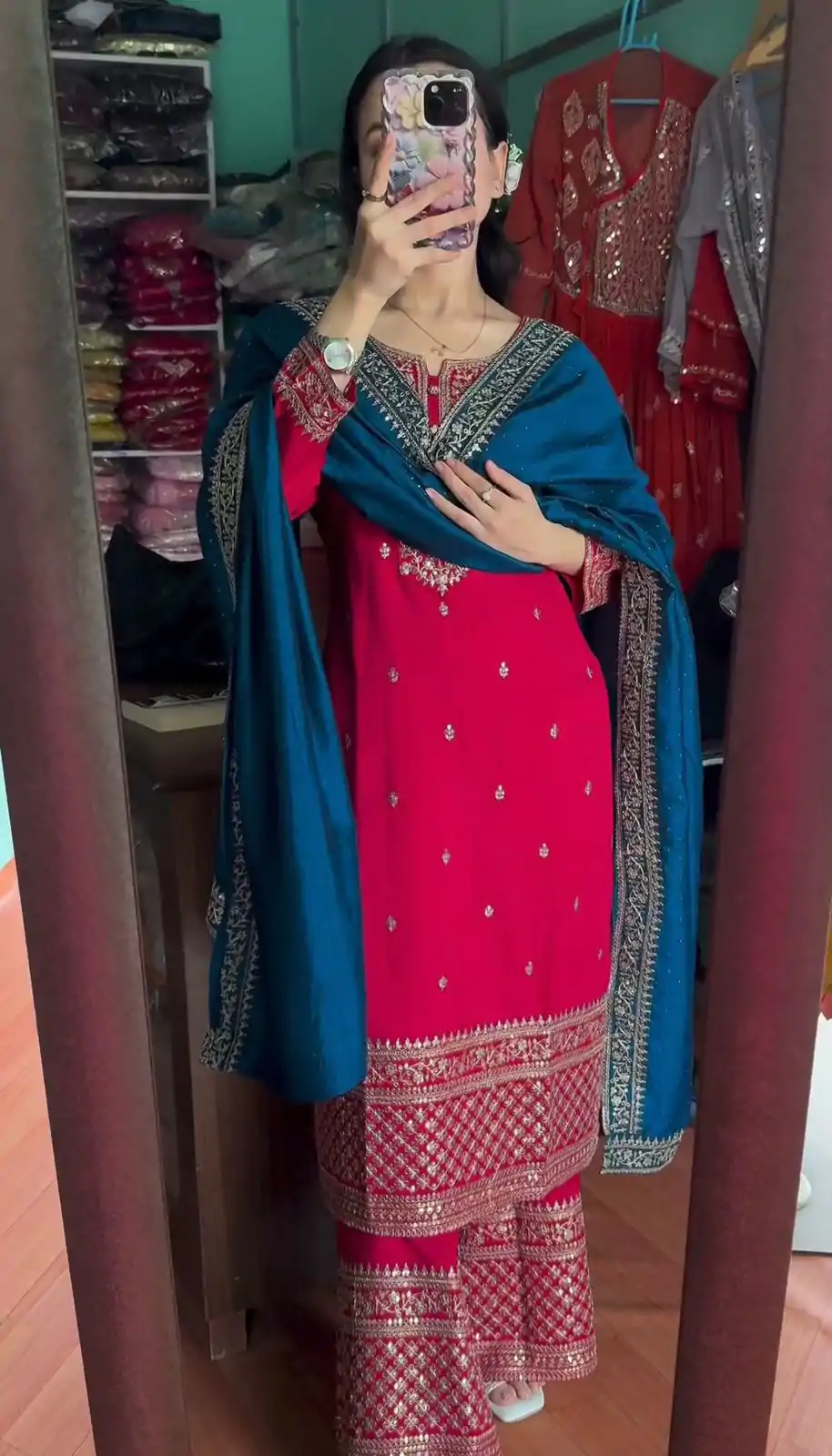SRK 5140 Pink Color Pure Chinnon Silk Embroidery Sequence Salwar Suit Wedding, Party, Festive, Events Expected Delivery 4-6 Working Days @ 1899/- | Jump Suits, Casual Suits, Creative suits, Designer Suits, Palazzo Suits, Party Wear Suits, Patiala Suits, Salwar suit, Straight Suits