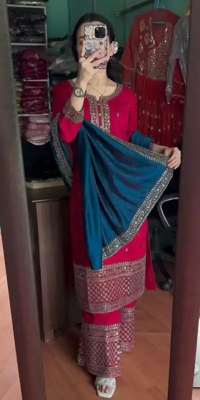 SRK 5140 Pink Color Pure Chinnon Silk Embroidery Sequence Salwar Suit Wedding, Party, Festive, Events Expected Delivery 4-6 Working Days @ 1899/- | Jump Suits, Casual Suits, Creative suits, Designer Suits, Palazzo Suits, Party Wear Suits, Patiala Suits, Salwar suit, Straight Suits