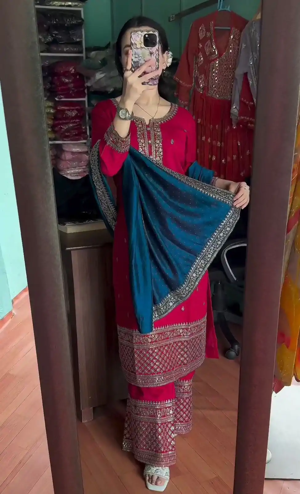 SRK 5140 Pink Color Pure Chinnon Silk Embroidery Sequence Salwar Suit Wedding, Party, Festive, Events Expected Delivery 4-6 Working Days @ 1899/- | Jump Suits, Casual Suits, Creative suits, Designer Suits, Palazzo Suits, Party Wear Suits, Patiala Suits, Salwar suit, Straight Suits