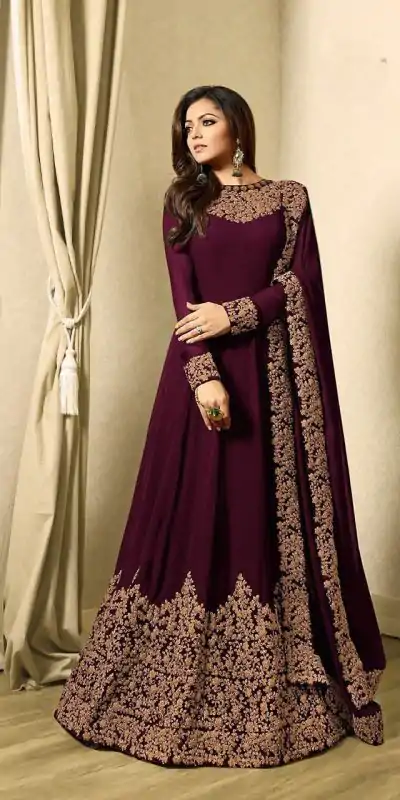FC TL 1701 Purple Color Georgette Cording Embroidery Sharara Suit Wedding, Party, Festive Expected Delivery 4-6 Working Days  @1749/- | Jump Suits, Casual Suits, Creative suits, Designer Suits, Palazzo Suits, Party Wear Suits, Patiala Suits, Salwar suit, Straight Suits