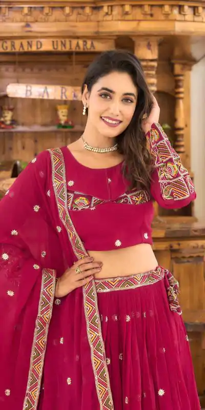 Ram 019 Purple Color Georgette Sequence Embroidery Lehenga Choli Casual, Wedding, Festive, Events Expected Delivery 4-6 Working Days @2549/- | Creative Lehenga, Designer Lehenga, Embroidered Lehenga, Lehenga, Party Wear Lehenga