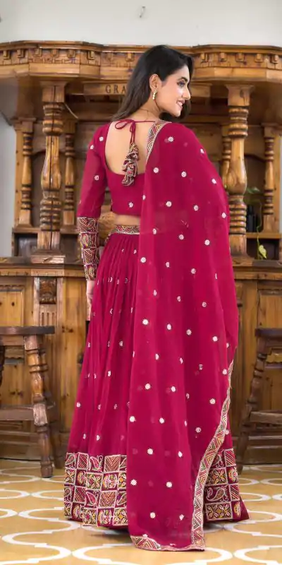 Ram 019 Purple Color Georgette Sequence Embroidery Lehenga Choli Casual, Wedding, Festive, Events Expected Delivery 4-6 Working Days @2549/- | Creative Lehenga, Designer Lehenga, Embroidered Lehenga, Lehenga, Party Wear Lehenga