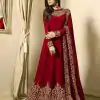 FC TL 1701 Red Color Georgette Cording Embroidery Sharara Suit Wedding, Party, Festive Expected Delivery 4-6 Working Days  @1749/- | Jump Suits, Casual Suits, Creative suits, Designer Suits, Palazzo Suits, Party Wear Suits, Patiala Suits, Salwar suit, Straight Suits