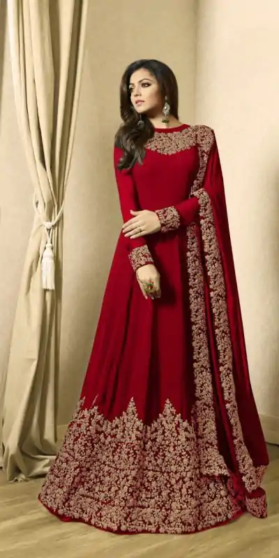 FC TL 1701 Red Color Georgette Cording Embroidery Sharara Suit Wedding, Party, Festive Expected Delivery 4-6 Working Days  @1749/- | Jump Suits, Casual Suits, Creative suits, Designer Suits, Palazzo Suits, Party Wear Suits, Patiala Suits, Salwar suit, Straight Suits
