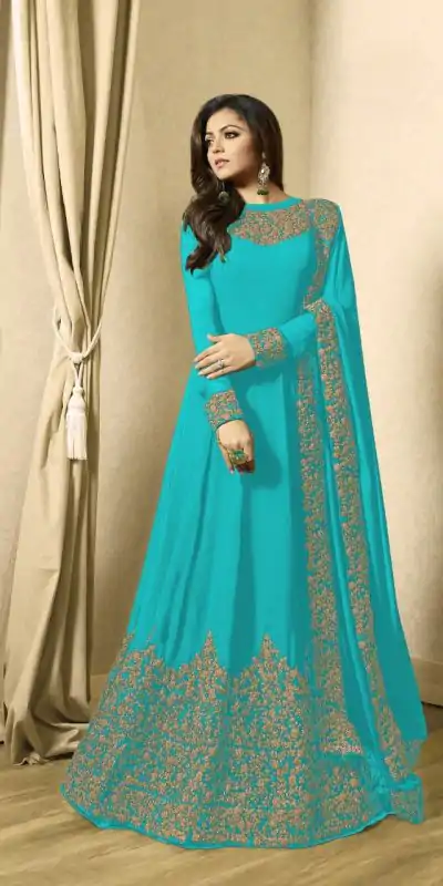 FC TL 1701 Sky Blue Color Georgette Cording Embroidery Sharara Suit Wedding, Party, Festive Expected Delivery 4-6 Working Days  @1749/- | Jump Suits, Casual Suits, Creative suits, Designer Suits, Palazzo Suits, Party Wear Suits, Patiala Suits, Salwar suit, Straight Suits